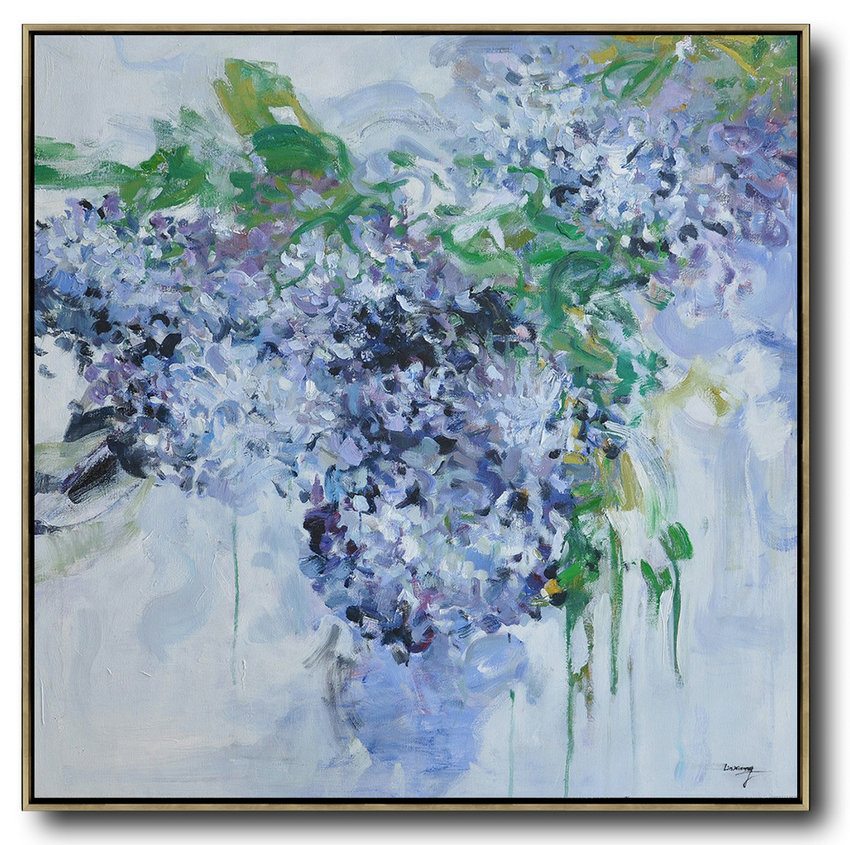 Abstract Flower Oil Painting Large Size Modern Wall Art #ABS0A14